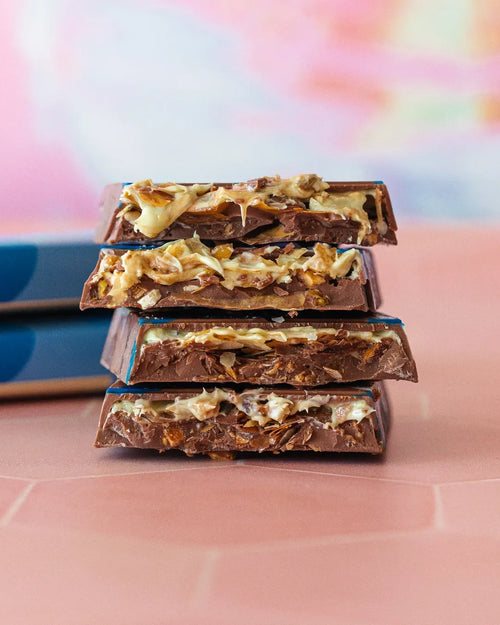 Melt Dubai Chocolate: Baklava Crunch – Mixed Nuts & Filo Pastry in Milk Chocolate